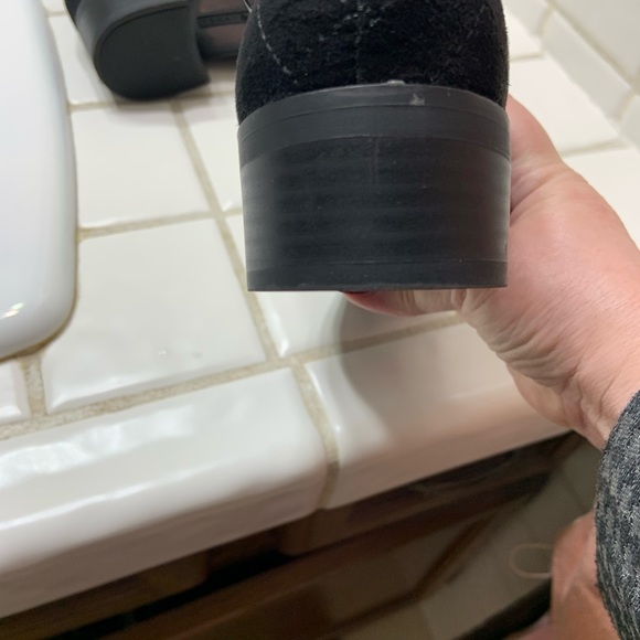 Excellent used Tommy Black Suede Ankle Boots - Picture 6 of 11